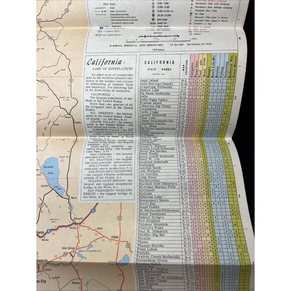 1978  The Murray Map Of The Golden State Of California Insets Of Freeway Systems - Picture 9 of 12